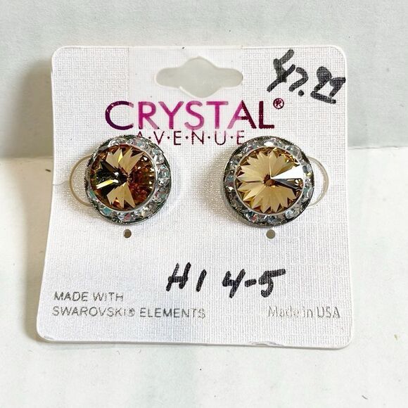 NEW Crystal Avenue Swarovski Crystal Earrings Standard Post - Picture 1 of 4